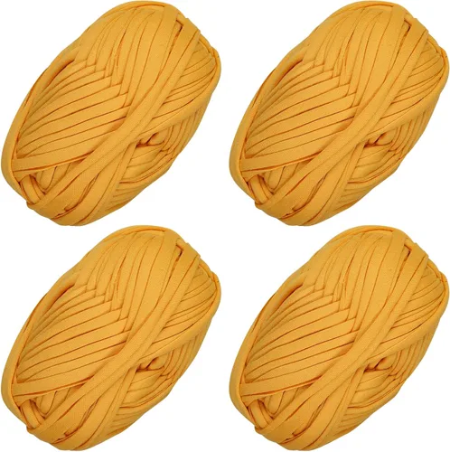Vista 60 de SIMEIQI 2 piezas de tela elástica para camisetas, hilo de crochet para tejer DIY, hilo de punto grueso tipo espagueti para proyectos de bolsos