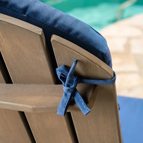 Vista 7 de Christopher Knight Home Amenda - Sillas plegables Adirondack de madera de acacia para exteriores con cojines (juego de 2), gris, gris y azul marino