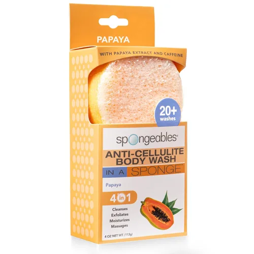 Vista 18 de Spongeables Anti-Cellulite Body Wash in a Sponge, Moisturizer and Exfoliator, 20+ Washes
