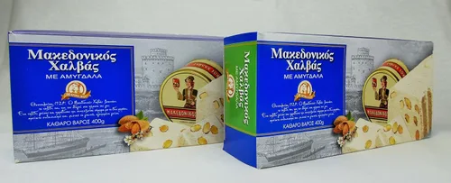 Vista 4 de Halva macedonia con almendras 400 gr 14.1 oz paquete de 2