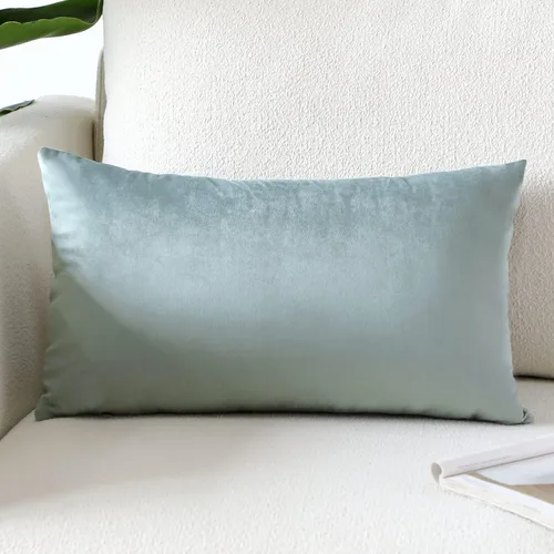 Vista 44 de Artscope Fundas de almohada de terciopelo de lujo, fundas de almohada rectangulares decorativas, fundas de cojín suaves y sólidas para sofá