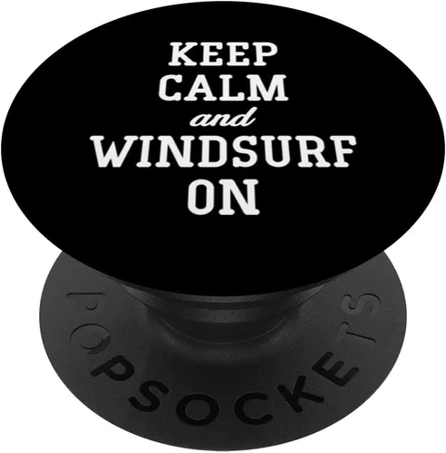 Vista 6 de Keep Calm And Windsurf On Funny Boardsailing Kitesurfing PopSockets MagSafe PopGrip for iPhone
