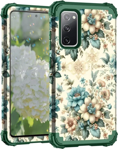 Vista 54 de Hocase Funda para Galaxy S20 FE 5G, resistente a prueba de golpes, goma de silicona suave, funda protectora híbrida de plástico duro para Samsung