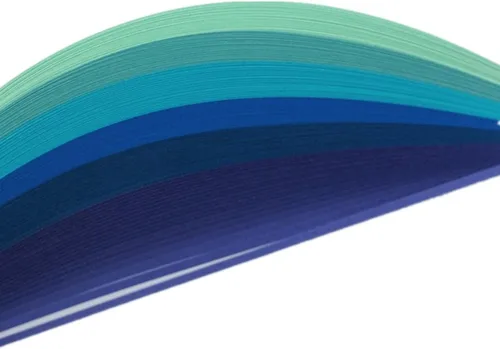 Vista 3 de ODETOJOY Quilling - Tiras de filigrana degradadas de 0.118 pulgadas para manualidades, 1/8 pulgadas, color arcoíris, 120 piezas de longitud de 21