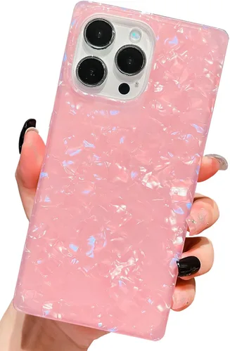 Vista 18 de KERZZIL Elegante Funda con Concha de Madre Perla para Niña Compatible con iPhone 14 de 6.1 Pulgadas, Funda Rectángulo con Borde, Elegante y delgada