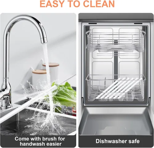 Vista 7 de Pajitas de repuesto compatibles con Ello Colby, Cooper, Hydra, botella de agua de vaso, jarra ZULU, 6 popotes y 1 cepillo de limpieza