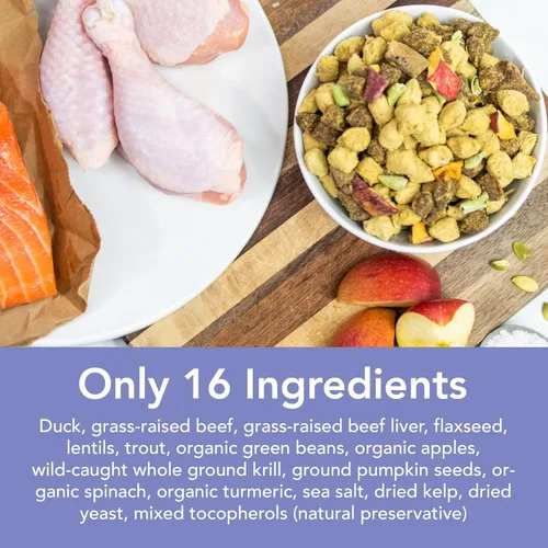 Vista 4 de Simple Food Project - Receta de pato y trucha - Alimentos crudos liofilizados para perros - 24oz