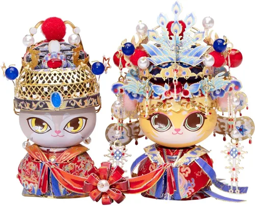 Vista 23 de MU Rompecabezas de metal 3D para adultos, figura de Alicia, gato de dibujos animados, kits de modelo de palacio de elfos, edificio en miniatura