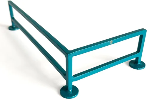 Vista 3 de Teak Tuning Riel para diapasón en forma de L, 11 pulgadas, diseñado y fabricado a medida en Estados Unidos, construcción de acero sólido de alta