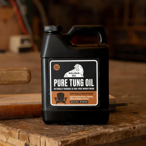 Vista 6 de Walrus Oil - Aceite de Tung 100% puro, acabado de madera para cualquier proyecto de carpintería, natural, vegano, apto para alimentos. Jarra de 32