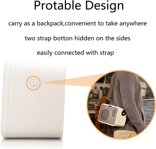 Vista 5 de SUNYIN Mini amplificador de bajos Combo portátil de 10W con cable de guitarra de 3m MA-10B Mini amplificador de bajos de doble canal para práctica