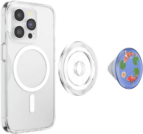 Vista 4 de PopSockets Agarre para teléfono MagSafe con patas, soporte magnético, parte superior intercambiable, agarre seguro para estuches MagSafe de iPhone
