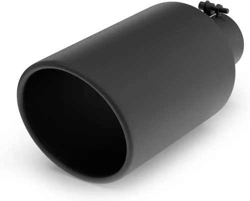 Vista 17 de Richeer Punta de escape de 4 a 10 pulgadas, entrada de 4 pulgadas, salida de 10 pulgadas, longitud total de 18 pulgadas, punta de escape de acero