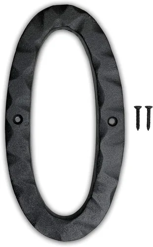 Vista 36 de NACH JS-RN4-0 números rústicos de casa de hierro fundido, 4 pulgadas, negro