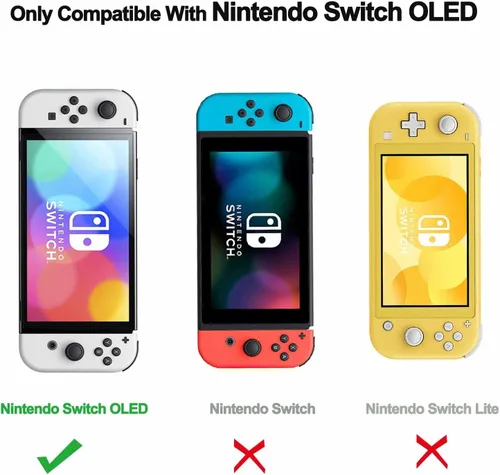 Vista 7 de Accessories Bundle for Nintendo Switch OLED - YOOWA girly Accessory Kit NS Oled Set with Carrying Case Protective Cover Screen Protector Game Card