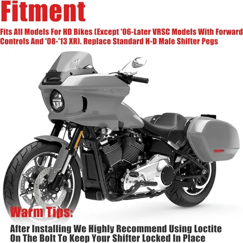 Vista 6 de Goldfire Clavija de palanca de cambios para motocicleta, engranaje antideslizante, clavija de cambio moleteada de 360 ° Roating MX Chopper Bobber