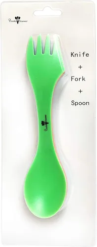 Vista 4 de Paquete de 4 cubiertos de camping multicolor Spork