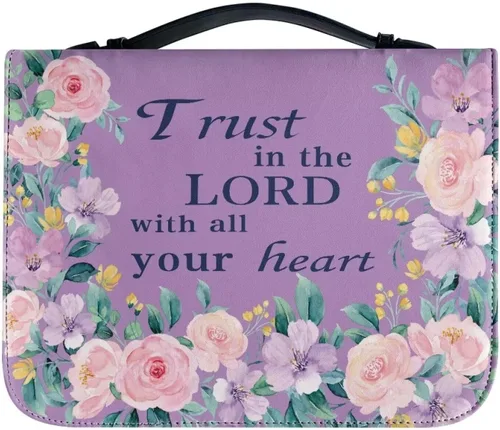 Vista 49 de Cozeyat American Flag Bible Cover Large Size Church Study Book Carrying Bag Highland Cow Bible Protective Case with Handle and Zippered Pocket for