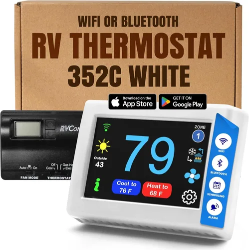 Vista 10 de MICRO-AIR EasyTouch - Termostato digital de repuesto para autocaravana, programable y confiable, habilitado para WiFi y Bluetooth, termostato