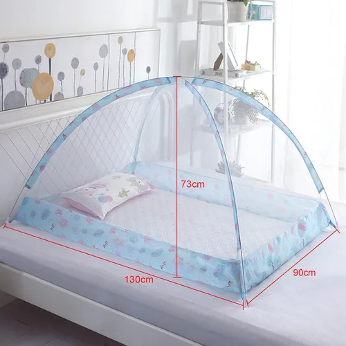 Vista 6 de Mosquitera para cuna, toldo de red transpirable para cuna, tamaño universal, protección plegable, cubierta de red de malla arqueada para cuna