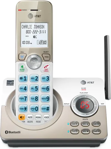Vista 13 de AT&T DL72219 DECT 6.0 - Teléfono inalámbrico de 2 auriculares para el hogar con conexión a celular, bloqueo de llamadas, pantalla retroiluminada