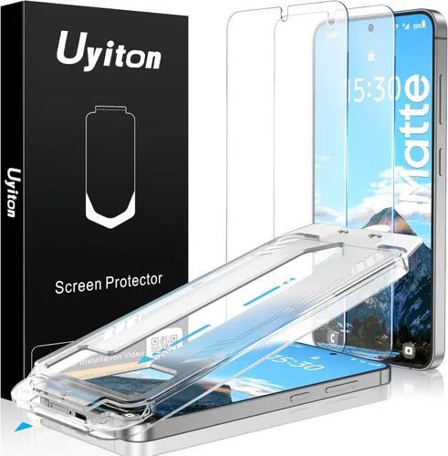 Vista 13 de Uyiton UnBreak-Glass Screen Protector, [Ultrasonic Fingerprint Support][Auto-Alignment Frame] Scratch-Resistant Bubble-Free Screen Protector(6.8