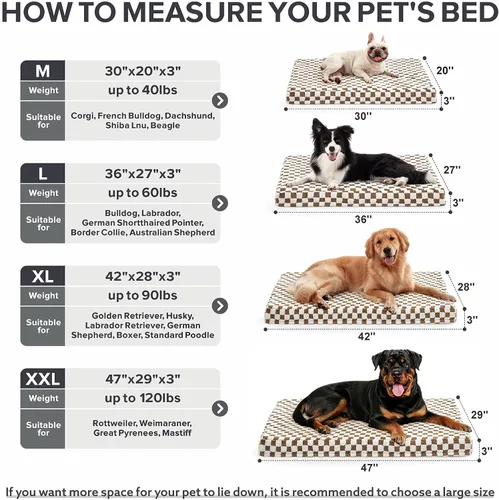 Vista 5 de JOEJOY Cama para perro para perros grandes, cama ortopédica extra grande para perros con funda extraíble y lavable, cama de espuma con forma de caja