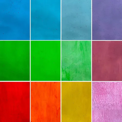 Vista 13 de LITMIND 12 hojas de vidrieras iridiscentes – 4 x 6 pulgadas de vidrio de arte arcoíris opaco para mosaicos, manualidades y proyectos de bricolaje