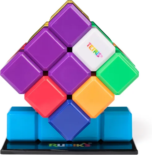 Vista 4 de Rubik's Cubo, cubo de tetris, resolver para tetriminos clásicos de tetris, rompecabezas para adultos, rompecabezas para resolver problemas