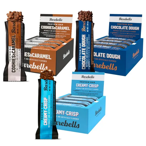 Vista 26 de Barebells Caramel Choco Barras de proteína blandas, chocolate y caramelo, 12 barras, 1.9 oz, 0.56 oz de proteínas, chocolate esponjoso, 0.07 oz