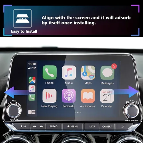 Vista 5 de SXCY Protector de pantalla para 2019 2020 2021 Altima L34 Connect, película protectora de pantalla táctil de 8 pulgadas, vidrio templado HD