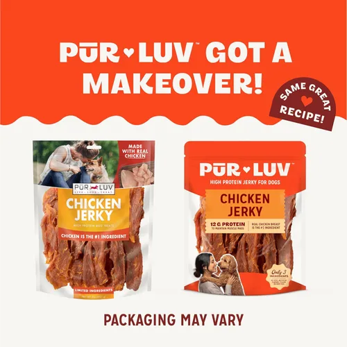 Vista 2 de Pur Luv Golosinas de Cecina de Pollo para Perros, Hechas con 100% Pechuga de Pollo Real, 16 Onzas, Saludables, Fácilmente Digeribles, de Larga