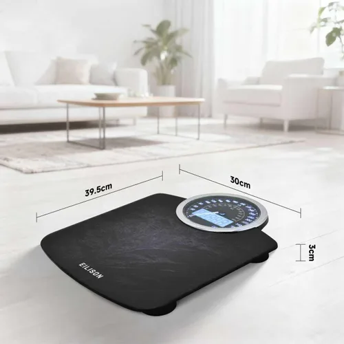 Vista 6 de EILISON Báscula de pesaje digital y analógica 2 en 1 altamente avanzada para peso corporal, 400 libras, 4 sensores GX de alta precisión precisos