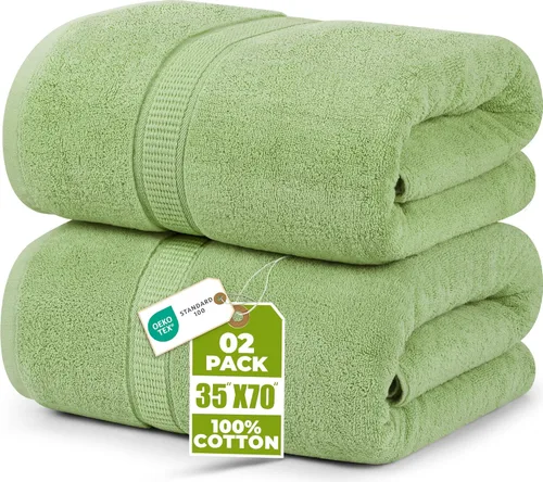 Vista 54 de Utopia Towels - Toalla de baño gigante, 2 unidades, 17.69 oz/yd2 (600 gsm), 100% algodón hilado en anillo, altamente absorbentes y de secado rápido