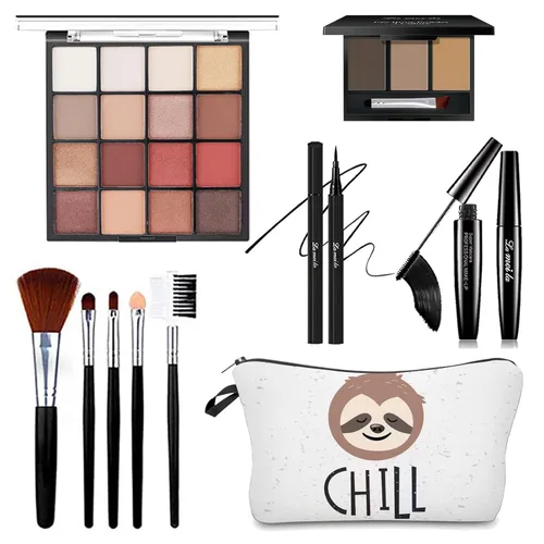 Vista 12 de Kit de Maquillaje Todo en Uno para Mujeres, Kit Completo de Cosméticos Básicos para Principiantes y Profesionales, Set de Maquillaje de Ojos para 27
