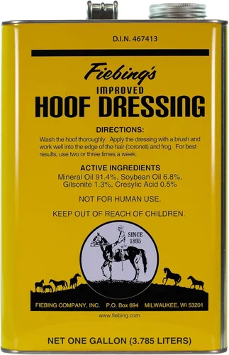 Vista 2 de Fiebing's Apósito para pezuñas de 1 galón - Ayuda a mantener las pezuñas y pies saludables