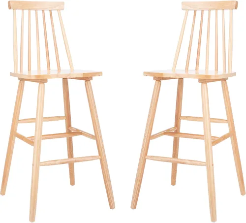 Vista 4 de Safavieh Home Collection Beaufort - Taburete de bar natural (30 pulgadas, 2 unidades)