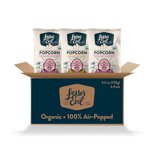 Vista 22 de LesserEvil Palomitas de maíz orgánicas "Avocado-licious", exclusivo de Amazon, calidad premium, mínimamente procesado, sin aceite vegetal, 4.6