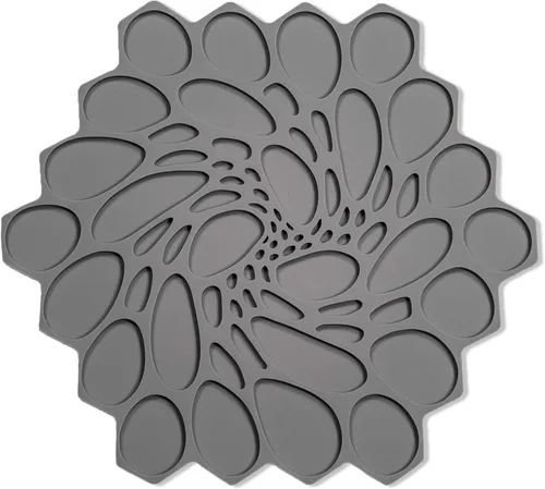 modern-twist Hive - Salvamanteles de silicona entrelazados de 7 x 7 pulgadas, sin BPA, sin PVC, resistente al calor hasta 675 °F, antideslizante,