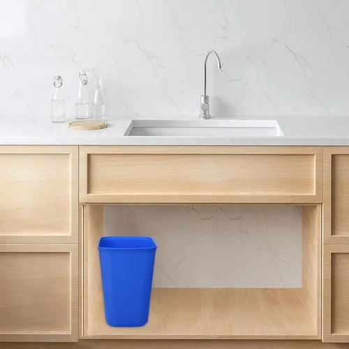 Vista 5 de Nipogear - Basurero eficiente de 3.5 galones, se adapta debajo del escritorio, cocina, hogar, oficina (azul, 3.5 galones)