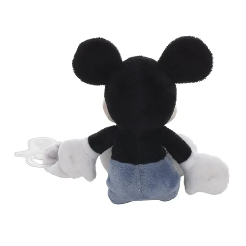 Vista 3 de Disney Mickey Mouse - Soporte para chupón de felpa color blanco, azul y negro