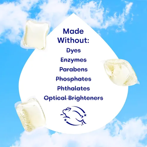 Vista 5 de Dropps Cápsulas de detergente para ropa de piel sensible, Crisp Breeze (64 unidades) - Hipoalergénico y probado por dermatólogos Sin tintes