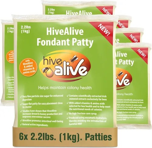 Vista 11 de HIVE ALIVE Suplemento alimenticio Fondant Bee - Potenciador de alimentación fácil de usar evita el hambre durante el invierno - Programa