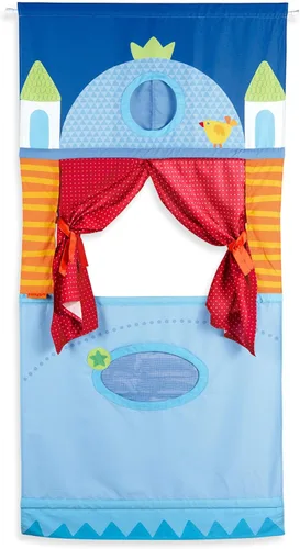 HABA Teatro de Marionetas de Puerta - Ahorrador de Espacio con Varilla Ajustable: Ideal para Juego de Simulación, Marionetas de Mano, Actividades