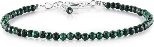 Vista 7 de Pulsera delicada de piedras preciosas naturales para mujer, regalos para ella, cristales energéticos de piedra natal, cadena chapada en plata de 8