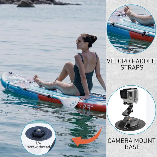 Vista 4 de UPWELL 11’6”/11'2”/11'/10'8”/10'6”/10'2” Inflatable Stand Up Paddle Board with sup Accessories Including Backpack, Repairing Kits, Non-Slip Deck