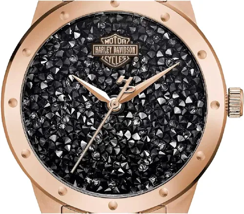 Vista 3 de Harley-Davidson 77L108 - Reloj de acero inoxidable para mujer color negro