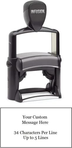 Vista 10 de Infusion Sello de goma autoentintado con texto personalizado, elige entre 16 colores, 1.00 x 1.625 pulgadas