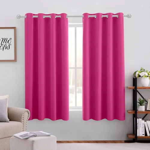 Vista 78 de HOMEIDEAS – Cortinas opacas de 52 x 84 pulgadas de largo, 2 paneles de cortinas para oscurecer la habitación, térmicas, insonorizadas, con ojales