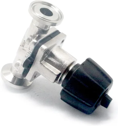 Vista 3 de QiiMii SS316 Tri clampmini válvula de diafragma 1/2" con membrana de EPDM+PTFE, válvula de membrana de abrazadera 1/2" con brida de abrazadera 25,2